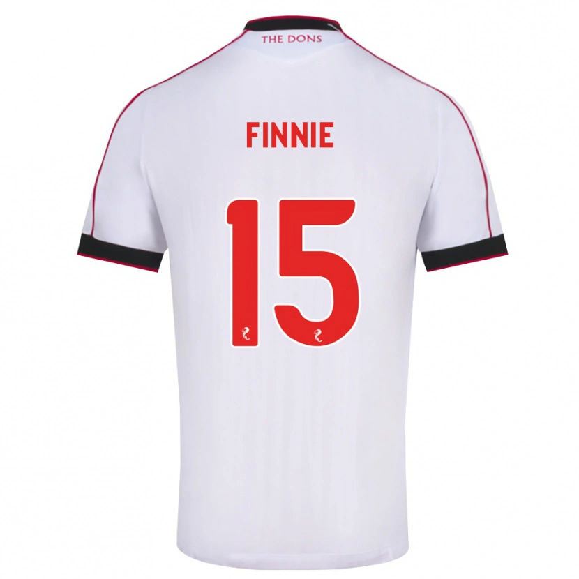 Danxen Niño Camiseta Maddison Finnie #15 Negro Rojo Blanco 2ª Equipación 2026/27 La Camisa