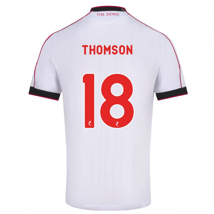 Danxen Niño Camiseta Eva Thomson #18 Negro Rojo Blanco 2ª Equipación 2026/27 La Camisa