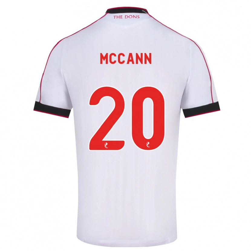 Danxen Niño Camiseta Annalisa Mccann #20 Negro Rojo Blanco 2ª Equipación 2026/27 La Camisa