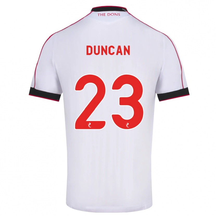 Danxen Niño Camiseta Ryan Duncan #23 Negro Rojo Blanco 2ª Equipación 2026/27 La Camisa