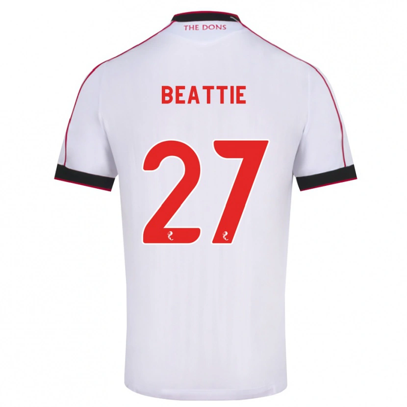 Danxen Niño Camiseta Kerry Beattie #27 Negro Rojo Blanco 2ª Equipación 2026/27 La Camisa