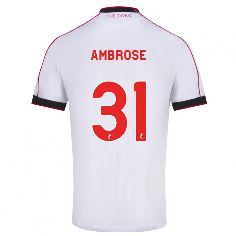 Danxen Niño Camiseta Peter Ambrose #31 Negro Rojo Blanco 2ª Equipación 2026/27 La Camisa