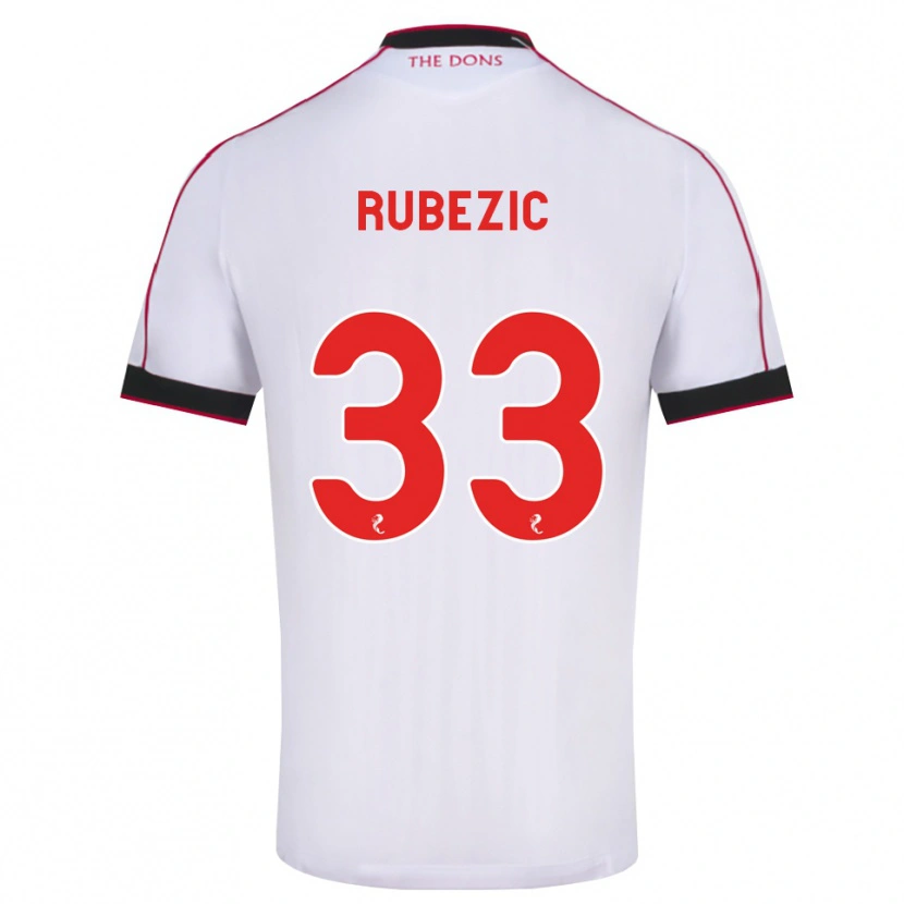 Danxen Niño Camiseta Slobodan Rubezic #33 Negro Rojo Blanco 2ª Equipación 2026/27 La Camisa