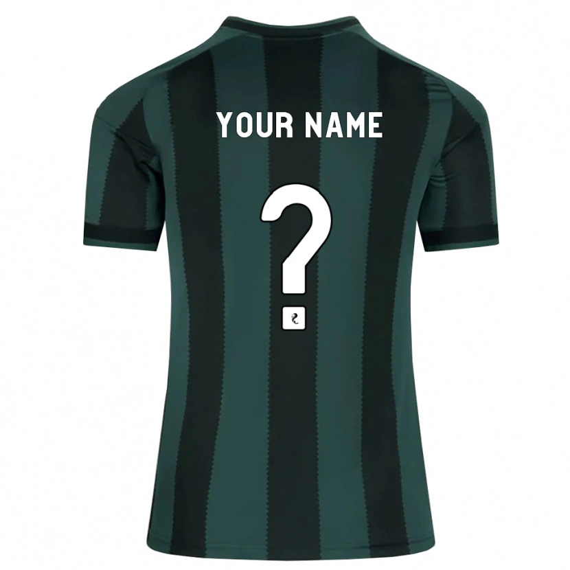 Danxen Niño Camiseta Su Nombre #0 Gris Pizarra Oscuro Negro 2ª Equipación 2026/27 La Camisa