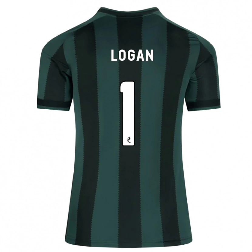 Danxen Niño Camiseta Chloe Logan #1 Gris Pizarra Oscuro Negro 2ª Equipación 2026/27 La Camisa