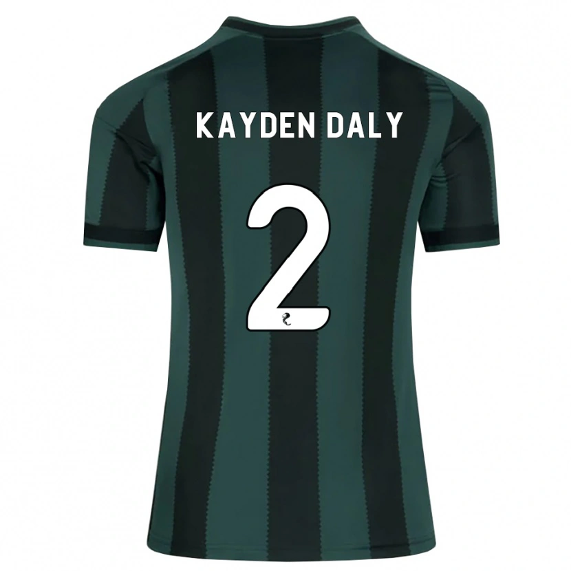Danxen Niño Camiseta Kayden Daly #2 Gris Pizarra Oscuro Negro 2ª Equipación 2026/27 La Camisa
