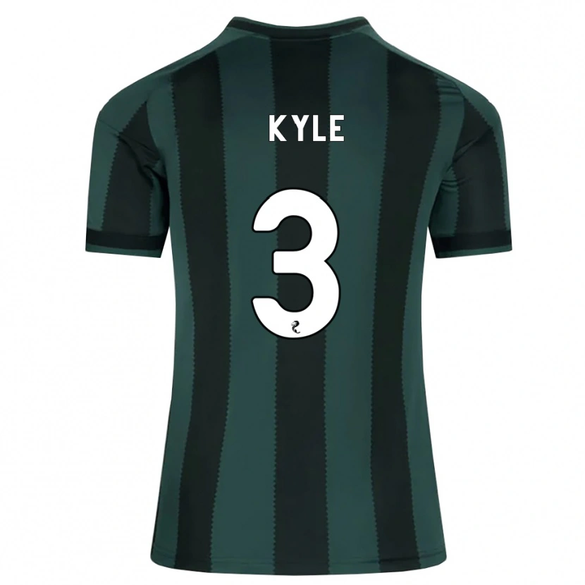 Danxen Niño Camiseta Andrew Kyle #3 Gris Pizarra Oscuro Negro 2ª Equipación 2026/27 La Camisa