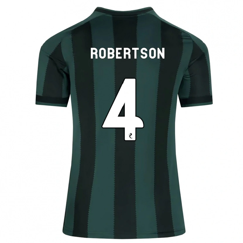 Danxen Niño Camiseta Lisa Robertson #4 Gris Pizarra Oscuro Negro 2ª Equipación 2026/27 La Camisa