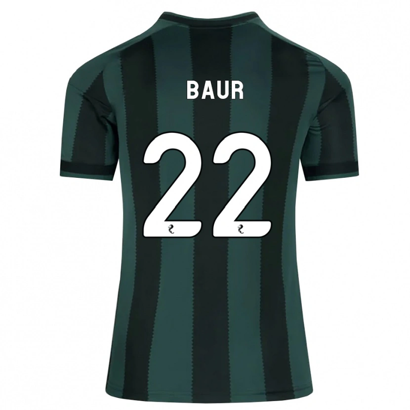 Danxen Niño Camiseta Mika Baur #22 Gris Pizarra Oscuro Negro 2ª Equipación 2026/27 La Camisa