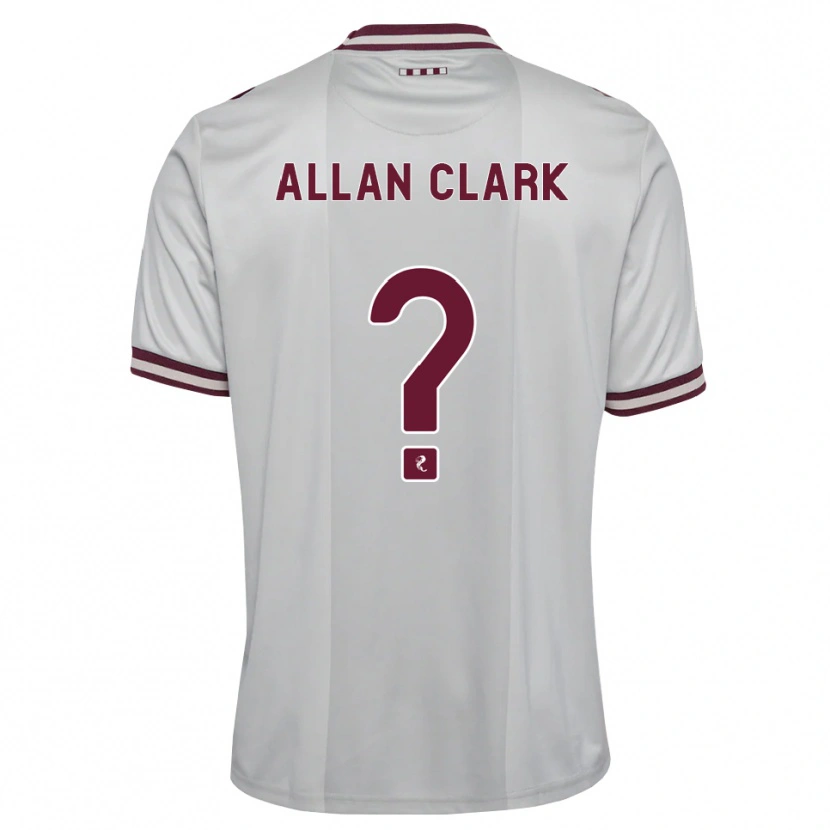 Danxen Niño Camiseta Allan Clark #0 Blanco Borgoña 2ª Equipación 2026/27 La Camisa