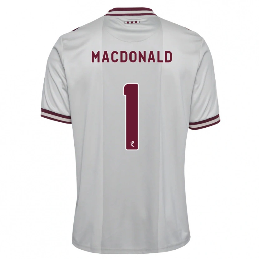 Danxen Niño Camiseta Jamie Macdonald #1 Blanco Borgoña 2ª Equipación 2026/27 La Camisa