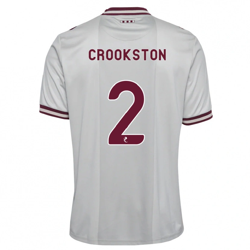 Danxen Niño Camiseta Gregor Crookston #2 Blanco Borgoña 2ª Equipación 2026/27 La Camisa