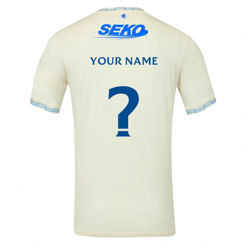 Danxen Niño Camiseta Su Nombre #0 Azul Cielo Profundo Blanco 2ª Equipación 2026/27 La Camisa