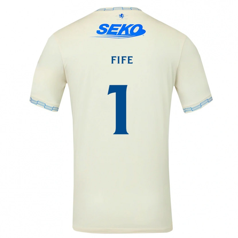 Danxen Niño Camiseta Jenna Fife #1 Azul Cielo Profundo Blanco 2ª Equipación 2026/27 La Camisa