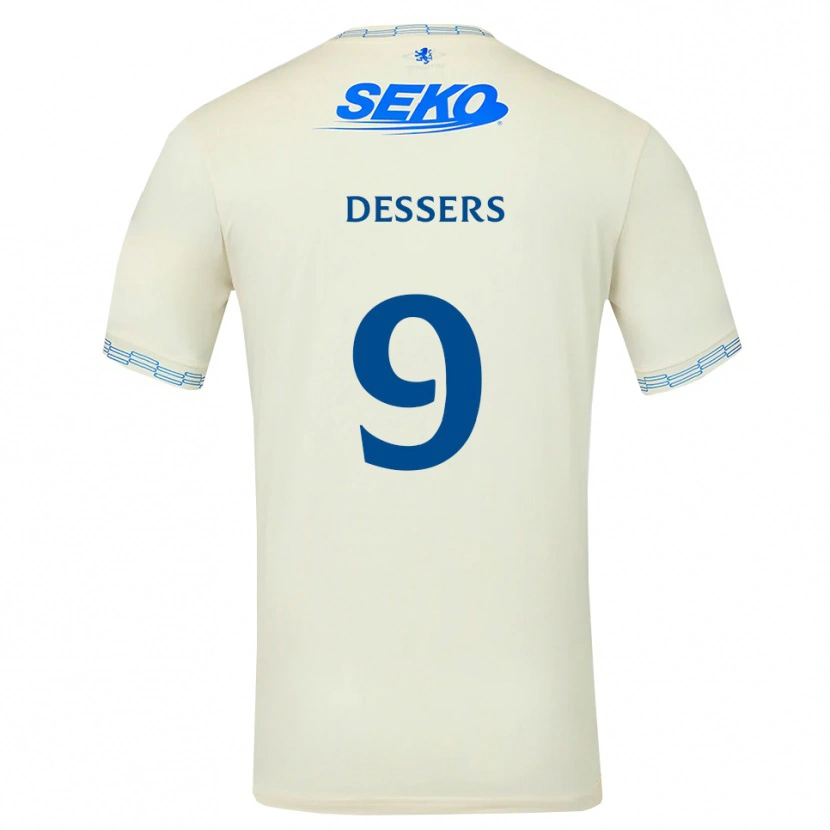 Danxen Niño Camiseta Cyriel Dessers #9 Azul Cielo Profundo Blanco 2ª Equipación 2026/27 La Camisa