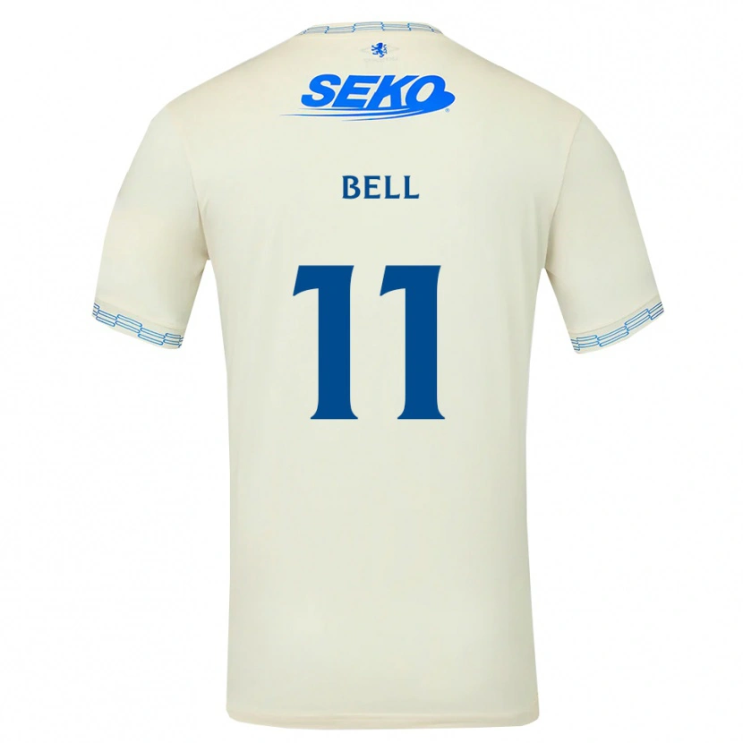 Danxen Niño Camiseta Megan Bell #11 Azul Cielo Profundo Blanco 2ª Equipación 2026/27 La Camisa
