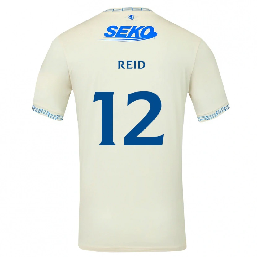 Danxen Niño Camiseta James Reid #12 Azul Cielo Profundo Blanco 2ª Equipación 2026/27 La Camisa