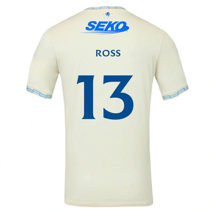 Danxen Niño Camiseta Jane Ross #13 Azul Cielo Profundo Blanco 2ª Equipación 2026/27 La Camisa