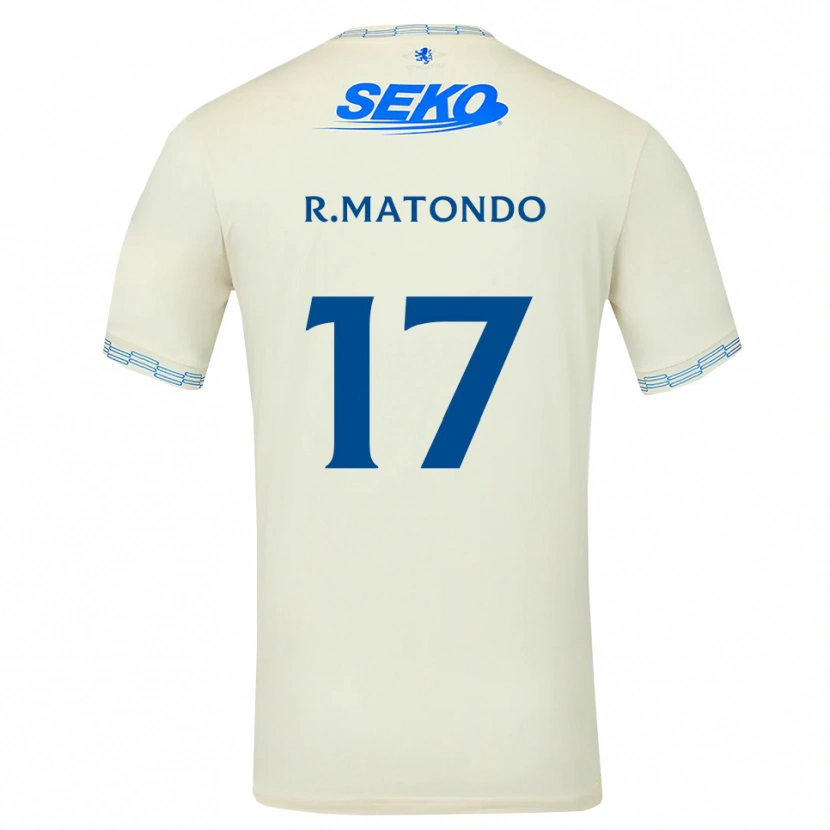 Danxen Niño Camiseta Rabbi Matondo #17 Azul Cielo Profundo Blanco 2ª Equipación 2026/27 La Camisa