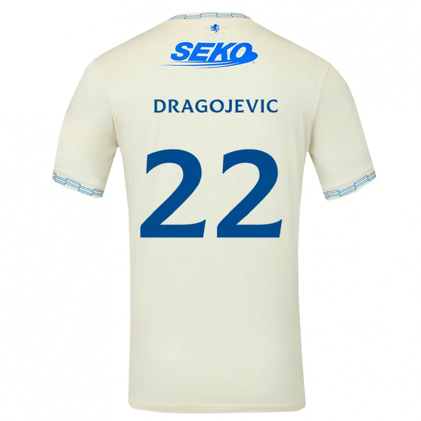 Danxen Niño Camiseta Vanja Dragojevic #22 Azul Cielo Profundo Blanco 2ª Equipación 2026/27 La Camisa