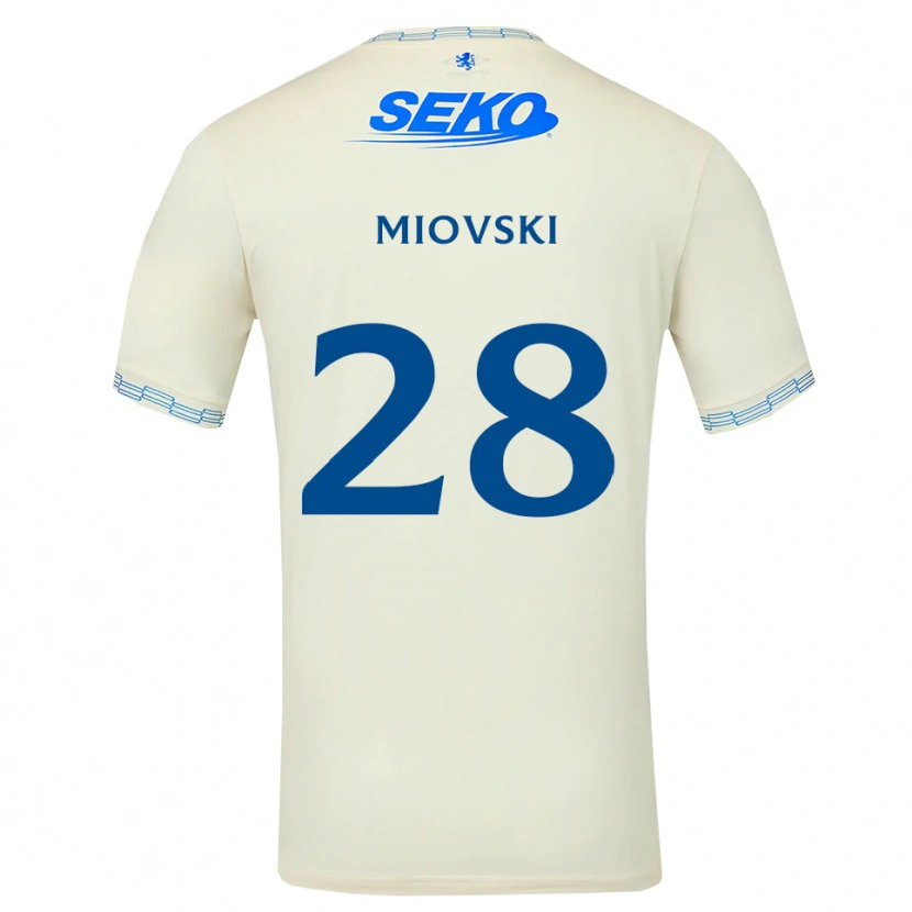 Danxen Niño Camiseta Bojan Miovski #28 Azul Cielo Profundo Blanco 2ª Equipación 2026/27 La Camisa