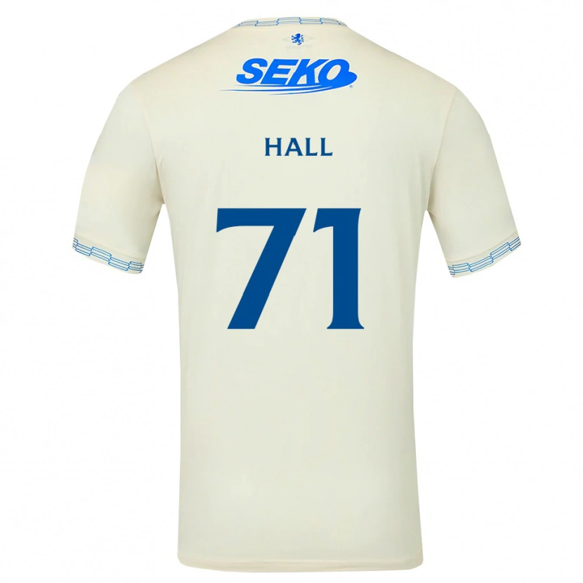 Danxen Niño Camiseta Ruaridh Hall #71 Azul Cielo Profundo Blanco 2ª Equipación 2026/27 La Camisa