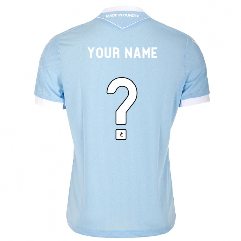 Danxen Niño Camiseta Su Nombre #0 Azul Cielo Claro Blanco 2ª Equipación 2026/27 La Camisa