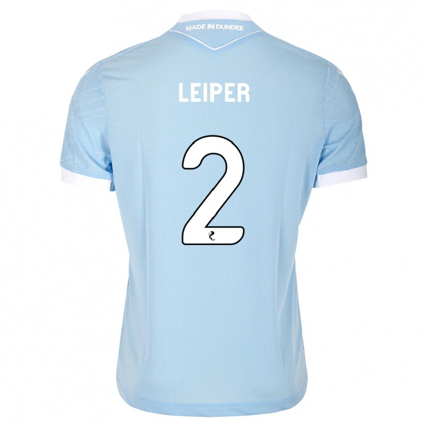 Danxen Niño Camiseta Ashton Leiper #2 Azul Cielo Claro Blanco 2ª Equipación 2026/27 La Camisa