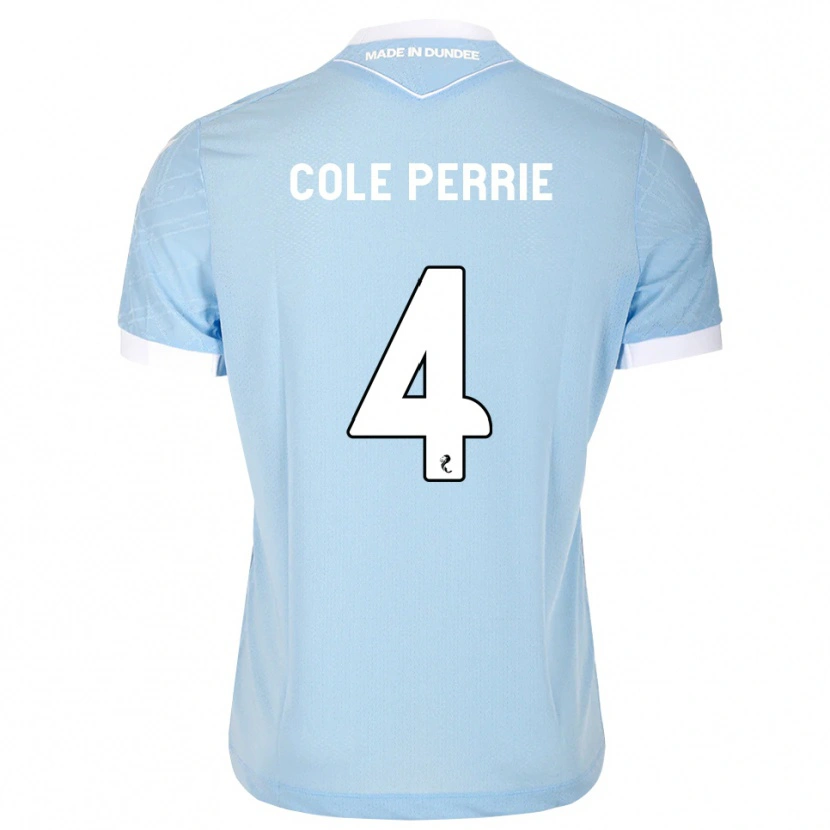 Danxen Niño Camiseta Cole Perrie #4 Azul Cielo Claro Blanco 2ª Equipación 2026/27 La Camisa