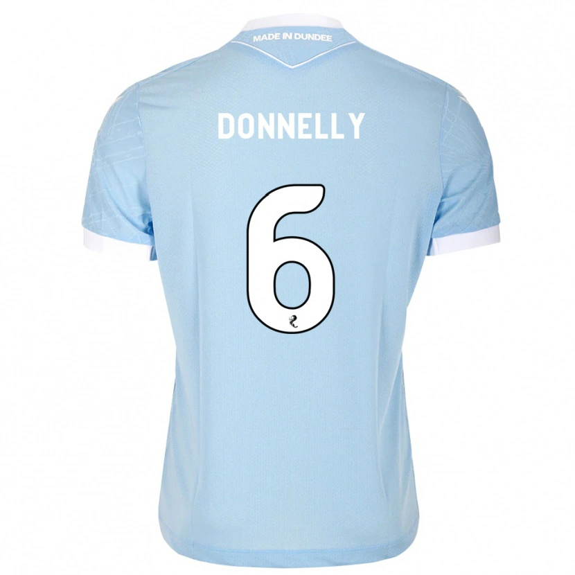 Danxen Niño Camiseta Aaron Donnelly #6 Azul Cielo Claro Blanco 2ª Equipación 2026/27 La Camisa