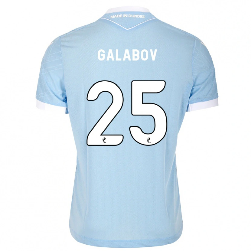 Danxen Niño Camiseta Plamen Galabov #25 Azul Cielo Claro Blanco 2ª Equipación 2026/27 La Camisa