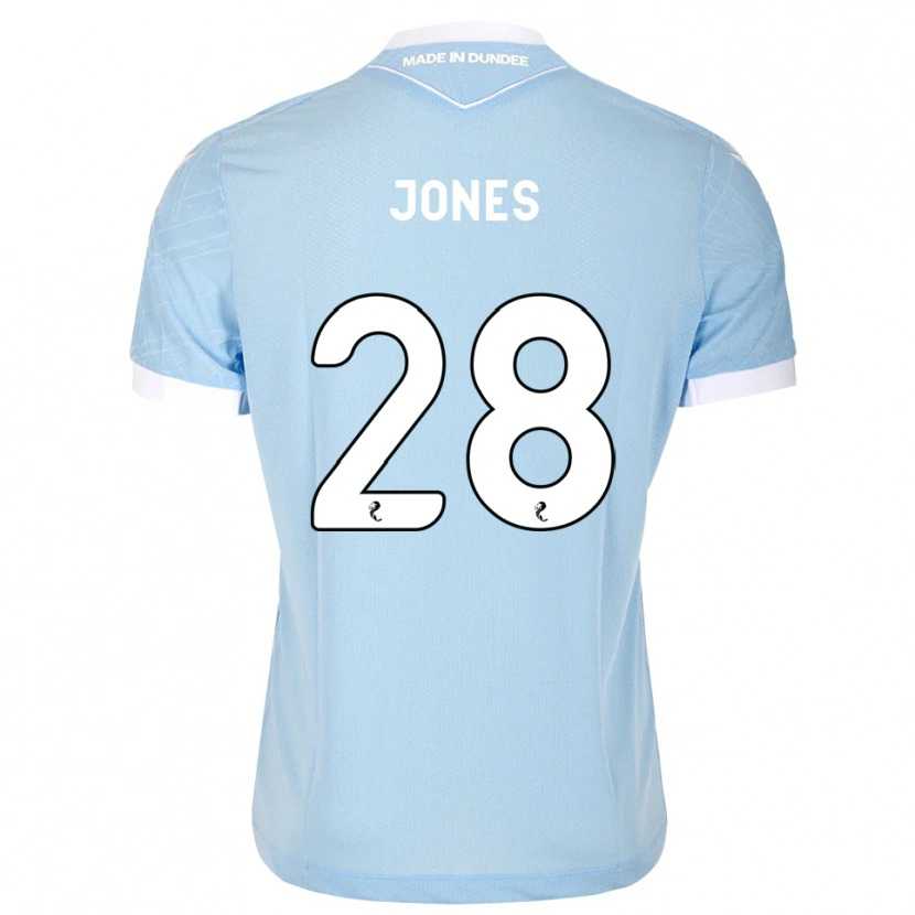 Danxen Niño Camiseta Callum Jones #28 Azul Cielo Claro Blanco 2ª Equipación 2026/27 La Camisa