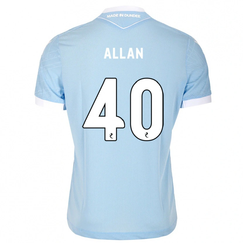 Danxen Niño Camiseta Finlay Allan #40 Azul Cielo Claro Blanco 2ª Equipación 2026/27 La Camisa