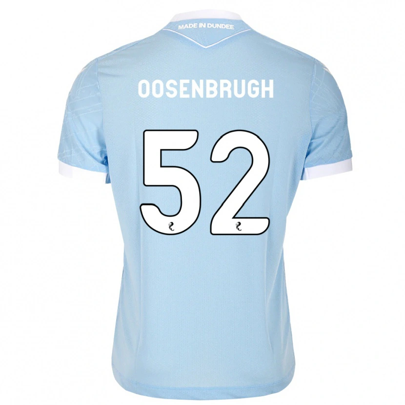 Danxen Niño Camiseta Charley Oosenbrugh #52 Azul Cielo Claro Blanco 2ª Equipación 2026/27 La Camisa
