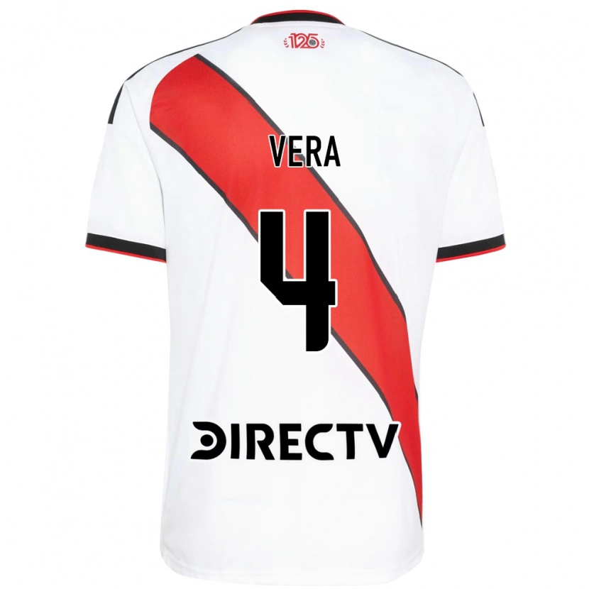 Danxen Hombre Camiseta Lautaro Vera #4 Rojo Blanco Negro 1ª Equipación 2026/27 La Camisa