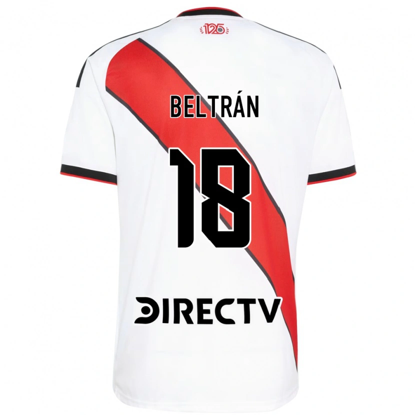 Danxen Hombre Camiseta Lucas Beltrán #18 Rojo Blanco Negro 1ª Equipación 2026/27 La Camisa