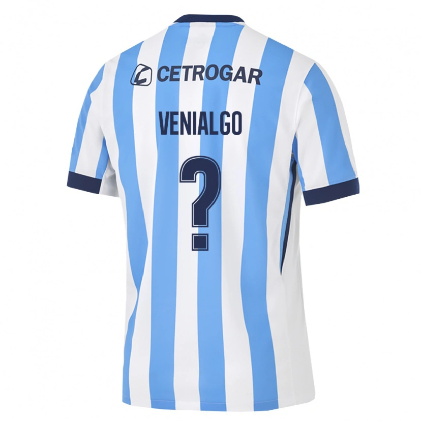 Danxen Hombre Camiseta Ezequiel Venialgo #0 Azul Claro Blanco Negro 1ª Equipación 2026/27 La Camisa