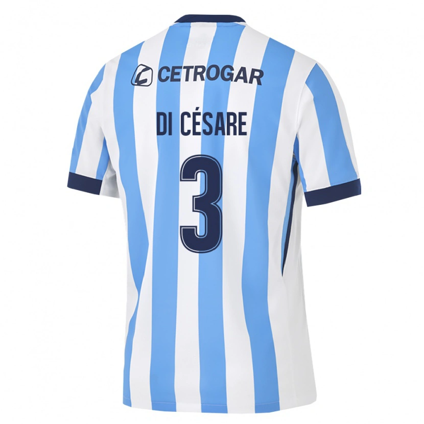 Danxen Hombre Camiseta Marco Di Césare #3 Azul Claro Blanco Negro 1ª Equipación 2026/27 La Camisa