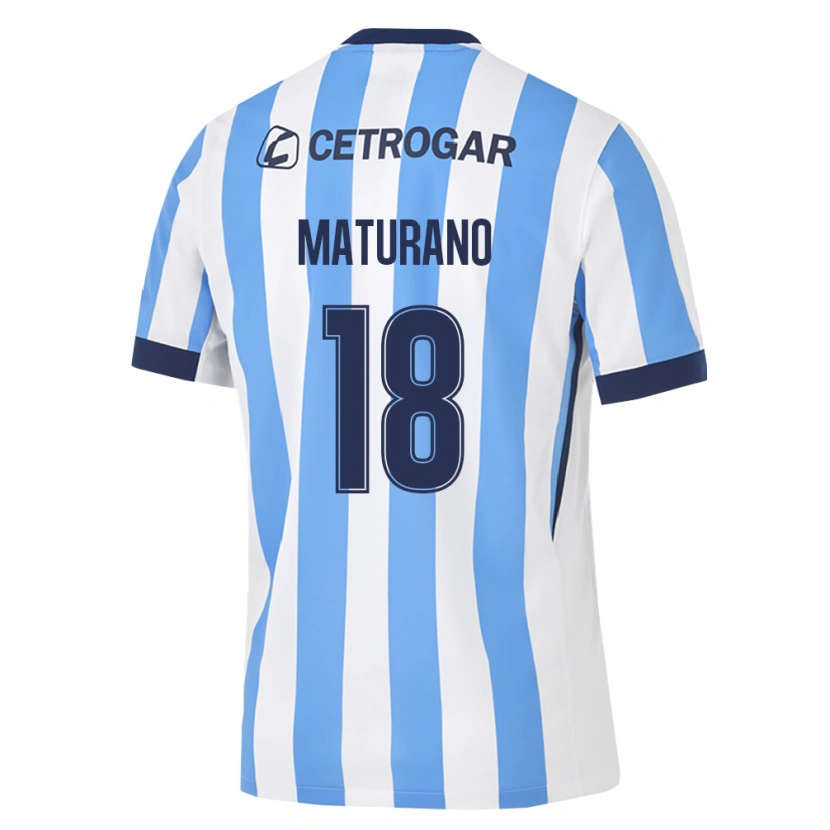 Danxen Hombre Camiseta Agustina Maturano #18 Azul Claro Blanco Negro 1ª Equipación 2026/27 La Camisa