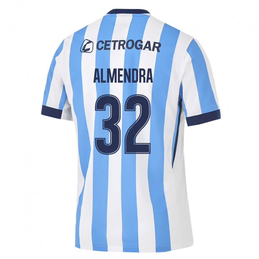 Danxen Hombre Camiseta Agustin Almendra #32 Azul Claro Blanco Negro 1ª Equipación 2026/27 La Camisa