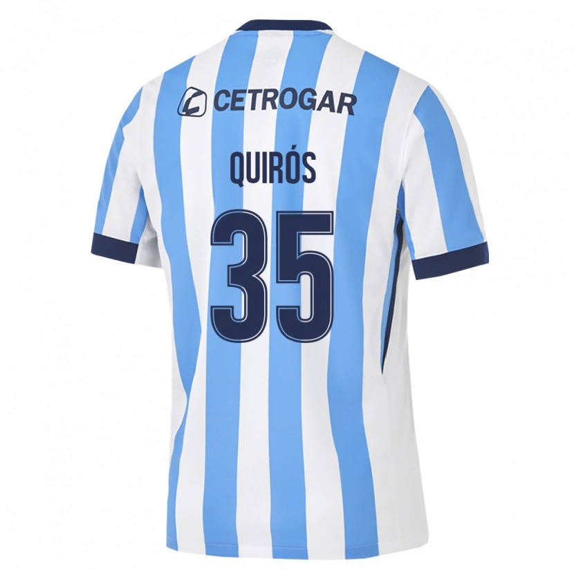 Danxen Hombre Camiseta Santiago Quirós #35 Azul Claro Blanco Negro 1ª Equipación 2026/27 La Camisa