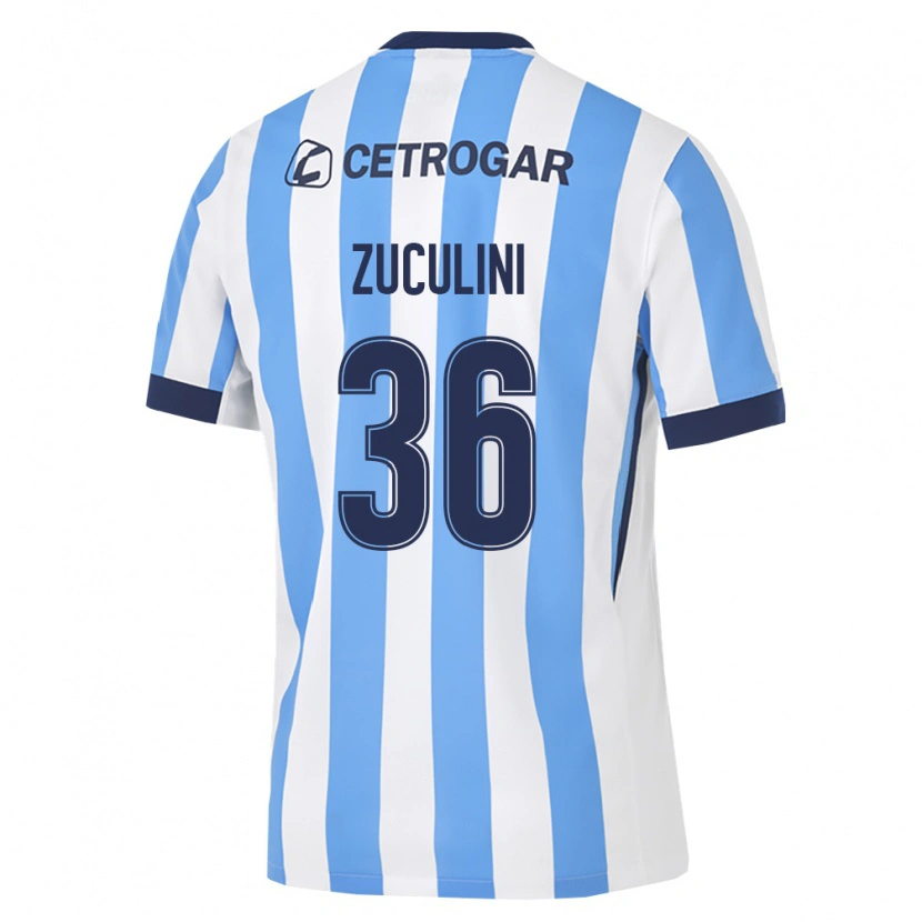Danxen Hombre Camiseta Bruno Zuculini #36 Azul Claro Blanco Negro 1ª Equipación 2026/27 La Camisa