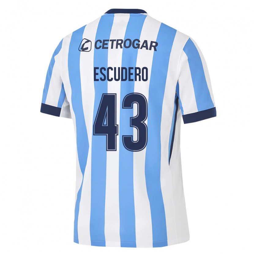 Danxen Hombre Camiseta Gonzalo Escudero #43 Azul Claro Blanco Negro 1ª Equipación 2026/27 La Camisa