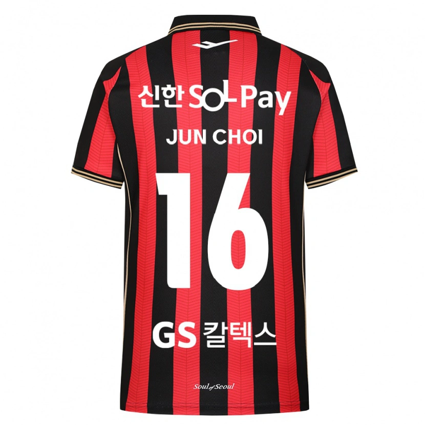 Danxen Hombre Camiseta Jun Choi #16 Rojo Blanco Negro 1ª Equipación 2026/27 La Camisa