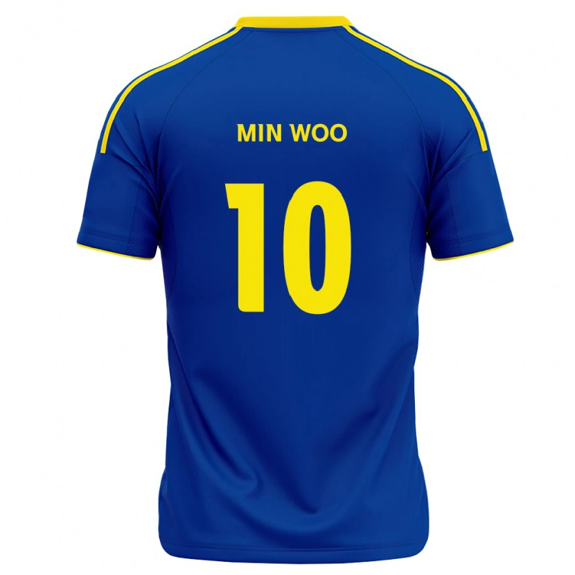 Danxen Hombre Camiseta Min-Woo Kim #10 Azul Real Amarillo 1ª Equipación 2026/27 La Camisa