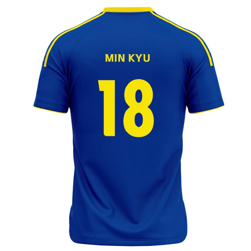 Danxen Hombre Camiseta Min-Kyu Joo #18 Azul Real Amarillo 1ª Equipación 2026/27 La Camisa