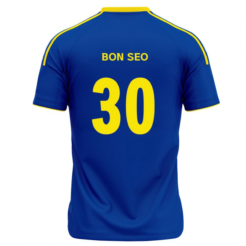 Danxen Hombre Camiseta Bon-Seo Gu #30 Azul Real Amarillo 1ª Equipación 2026/27 La Camisa