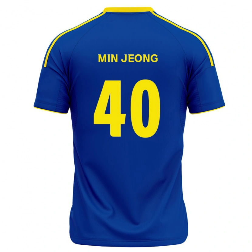 Danxen Hombre Camiseta Min Jeong #40 Azul Real Amarillo 1ª Equipación 2026/27 La Camisa