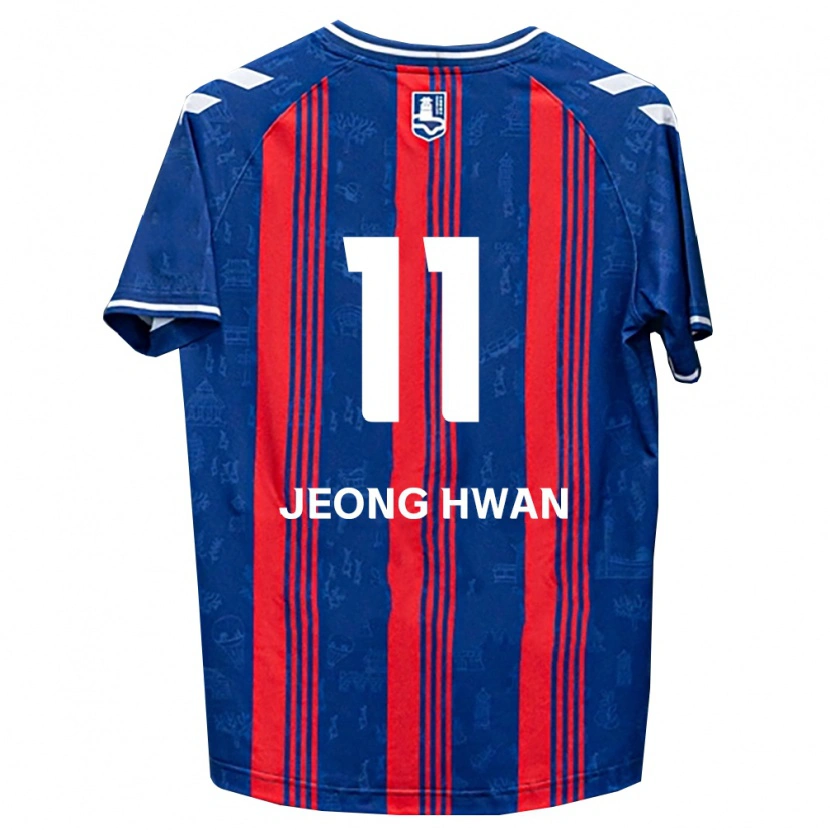 Danxen Hombre Camiseta Jeong-Hwan Kim #11 Azul Rojo Blanco 1ª Equipación 2026/27 La Camisa