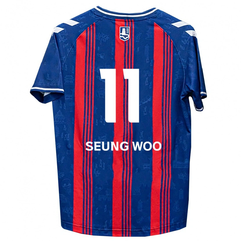 Danxen Hombre Camiseta Seung-Woo Lee #11 Azul Rojo Blanco 1ª Equipación 2026/27 La Camisa